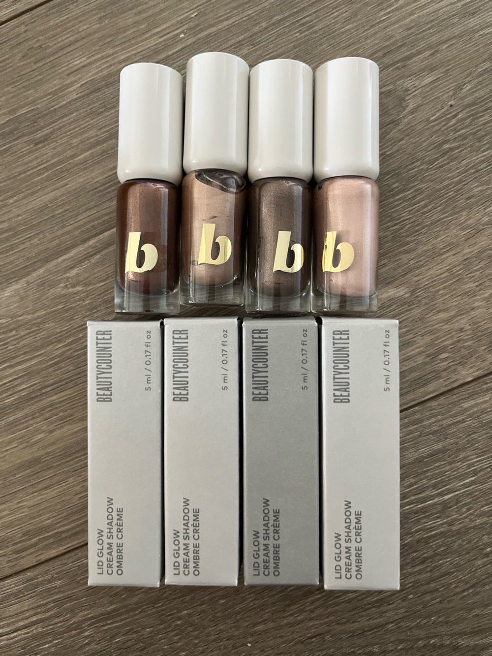NWT Beautycountwr Cream Eyeshadow Set Luster, Twinkle, Ember, Aura MSRP $32 each